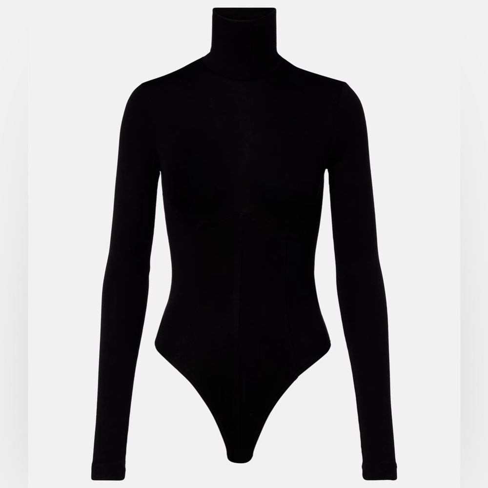 NWT Agolde Long Sleeve Wilma Turtleneck Bodysuit in Black size Medium